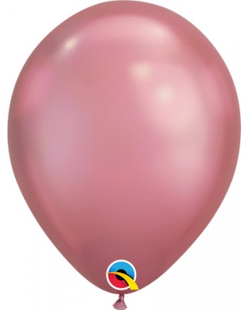 11'' Qualatex Chrome Mauve Round